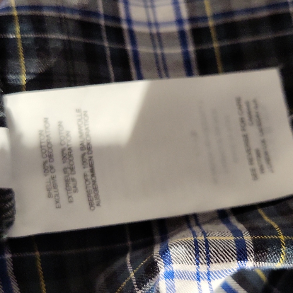 J Crew multicolored long sleeve button down blouse with beading on front XL - Picture 8 of 8